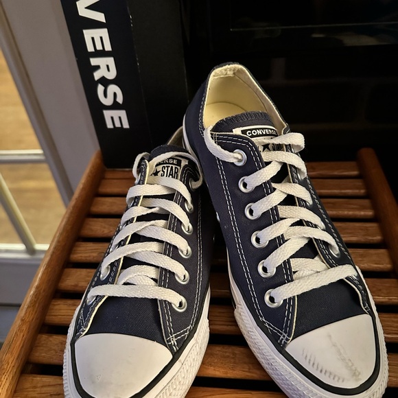Converse  Navy and White Sneakers - Picture 6 of 7